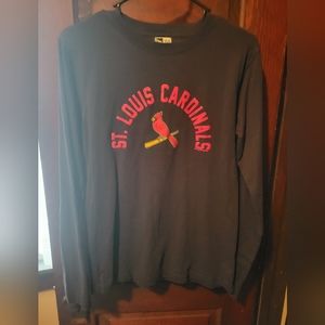 Long Sleeve Navy blue Cardinals shirt Men's size small. Worn as Women's s/m